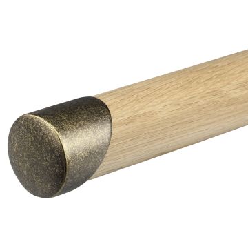 Forge Antique Brass Handrail End Cap - 54mm Diameter - Pair