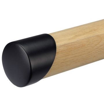 Forge Black Handrail End Cap - 54mm Diameter - Pair