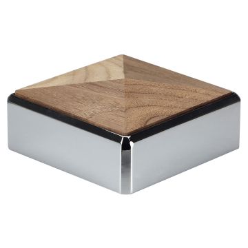 Forge Chrome & Walnut 90mm Cap