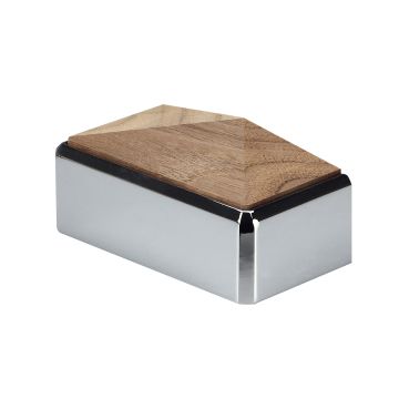 Forge Chrome & Walnut 90mm Cap Half