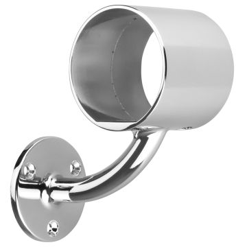 Forge Wall Mounted Mopstick Handrail Bracket - Chrome