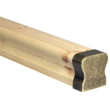 Forge Antique Brass HR Handrail End Cap - Pair