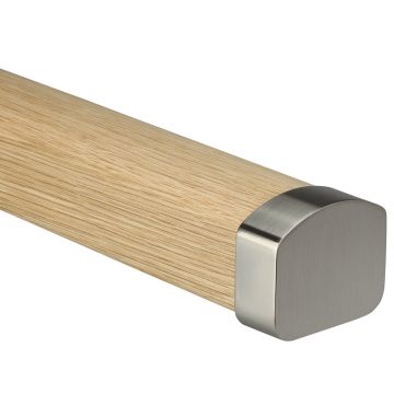 Forge Brushed Nickel MD Handrail End Cap - Pair