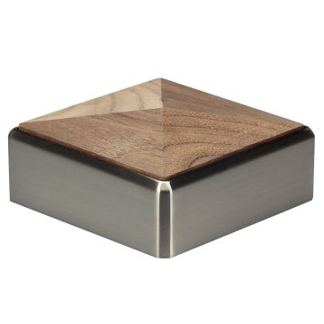 Forge Nickel & Walnut 90mm Cap