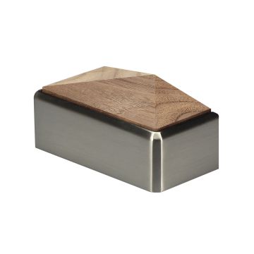 Forge Nickel & Walnut 90mm Cap Half