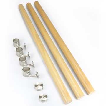 Forge Oak and Nickel Handrail Kit