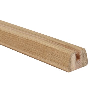 Oak Glass Grooved Baserail 4200mm, for 8mm Glass