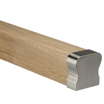 Forge Brushed Nickel HR Handrail End Cap - Pair