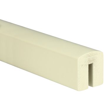 White Primed Glass Grooved Handrail 4200mm, for 8mm Glass