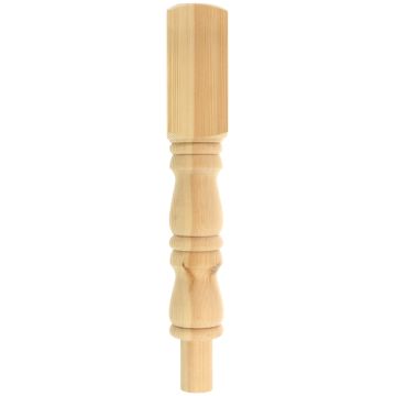 Pine Plain Turned Winder Newel Post 90mm