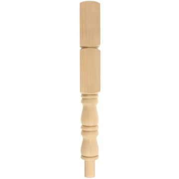Hemlock Plain Double Block Newel Post 90mm