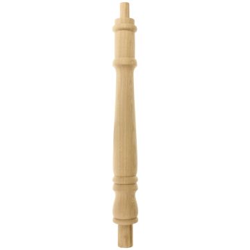Oak Continuous Plain Newel Post