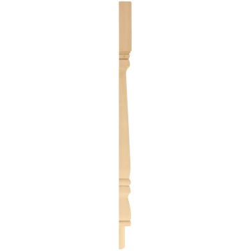 Hemlock Provincial Newel Post Half (Square Design) - DISCONTINUED