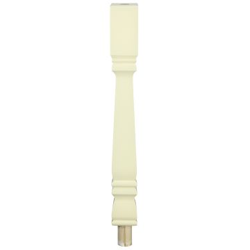 White Primed Provincial Newel Post (Square Design)
