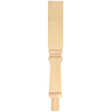 Pine Provincial Winder Newel Post (Square Design)