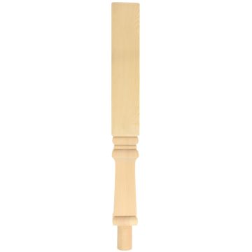 Pine Provincial Double Block Newel Post (Square Design)