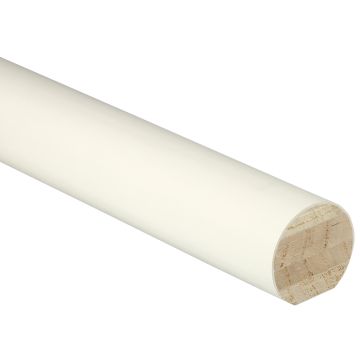 White Primed Round Mopstick Handrail