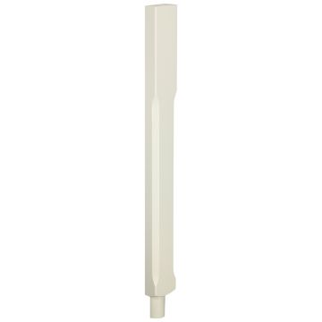 White Primed Stop Chamfered Pegged Newel Post Half