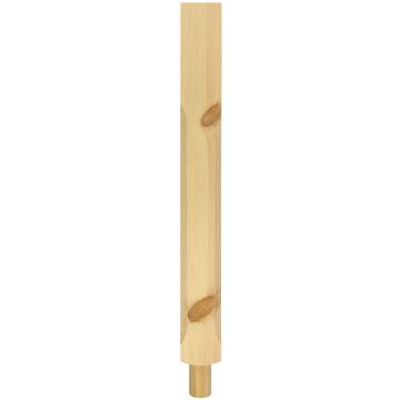 Pine Stop Chamfered Pegged Newel Post