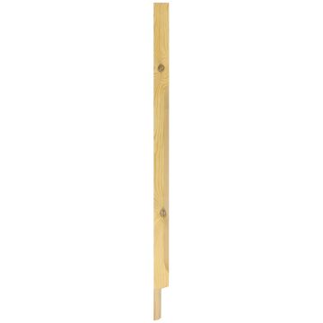 Pine Stop Chamfered Pegged Newel Post Half