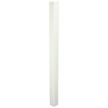 White Primed Plain (Square) Newel Post with Shadow Cap 1500mm