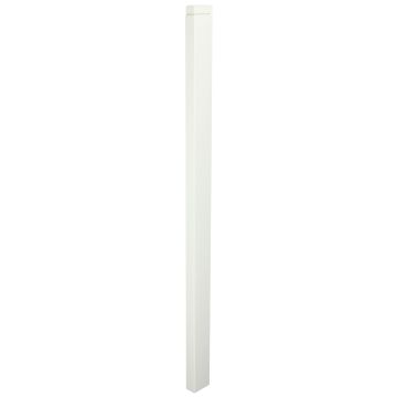 White Primed Plain (Square) Half Newel Post with Shadow Cap 1500mm
