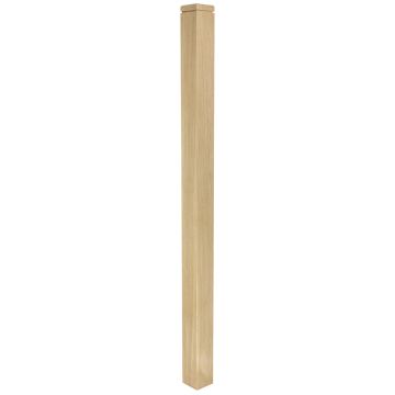 Oak Plain (Square) Newel Post with Shadow Cap 2000mm