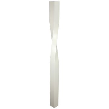 White Primed Square Twist Newel Post 90mm 1.5mtr