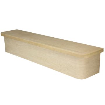 Oak Bullnose Tread & Oak Riser Kit, Left or Right Hand - Unfinished