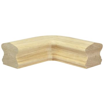 Oak TR Handrail Horizontal Turn (TR profile handrail)