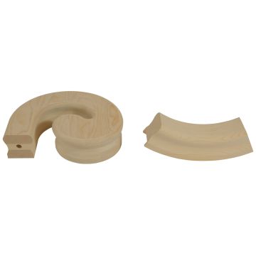 Hemlock Volute HR Handrail Left Hand with Up Ramp