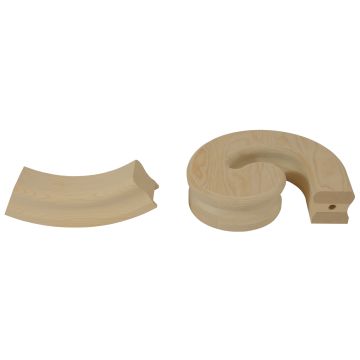 Hemlock Volute HR Handrail Right Hand with Down Ramp