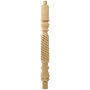 Oak Barley Twist Continuous Newel Post