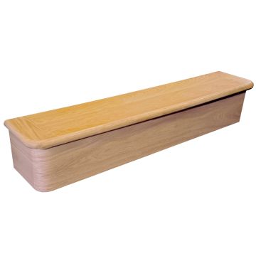 Stair Klad Bullnose Tread Left or Right Hand, Lacquered Finish