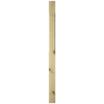 Richard Burbidge Trademark Pine Stop Chamfered Fluted Newel Post 1500mm x 90mm
