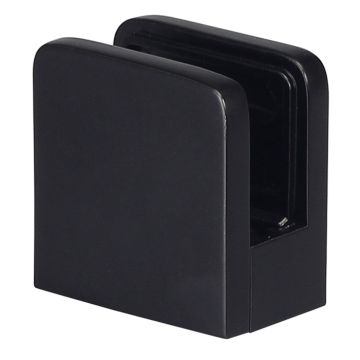 Square Black Bracket / Clamp for 10mm Glass (Ind)