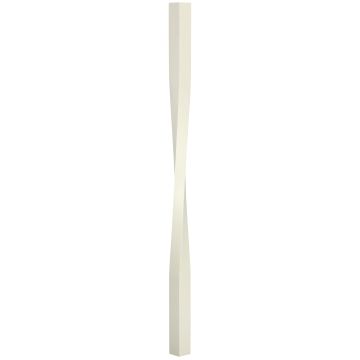 White Primed Square Twist Spindle 41mm x 900mm