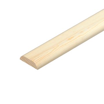 Pine D-Shaped Moulding 6mm x 46mm x 2400mm
