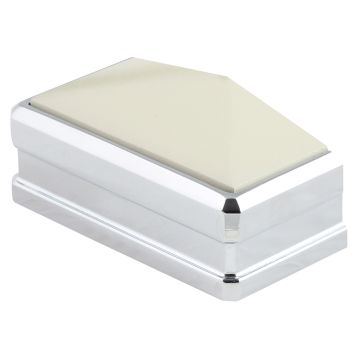 Solution White Primed & Chrome Half Cap