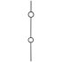 Iron Black Square Two Circle Spindle 1117mm