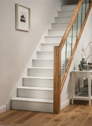 Jackson Woodturners Grooved Handrails with glass panels