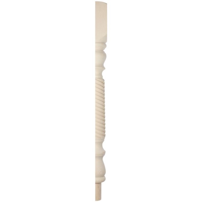 Ash Barley Twist Newel Post Half
