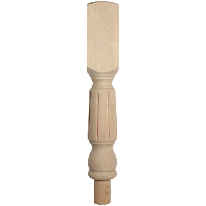 Hemlock Fluted Winder Newel Post
