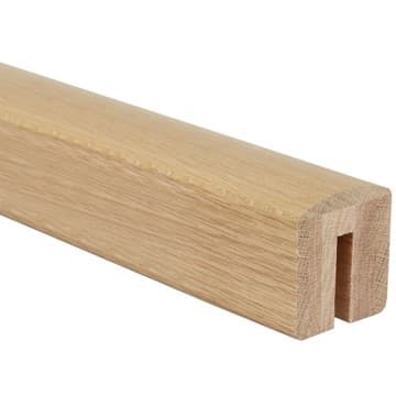 Oak Glass Grooved Handrail