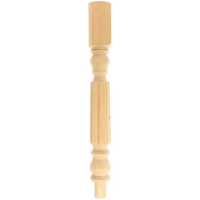 Pine fluted newel post 90mm