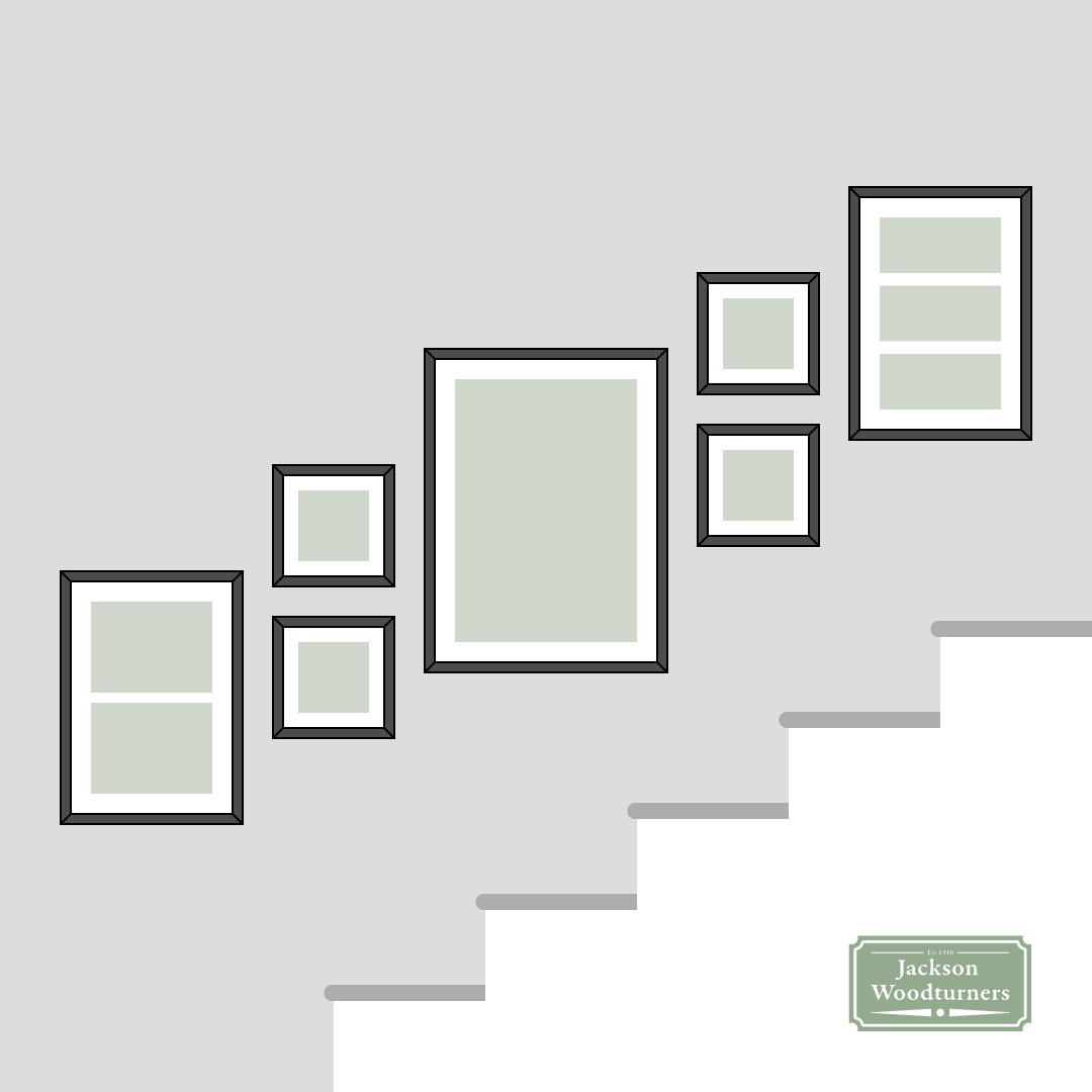 Layout Staircase Gallery Wall Template