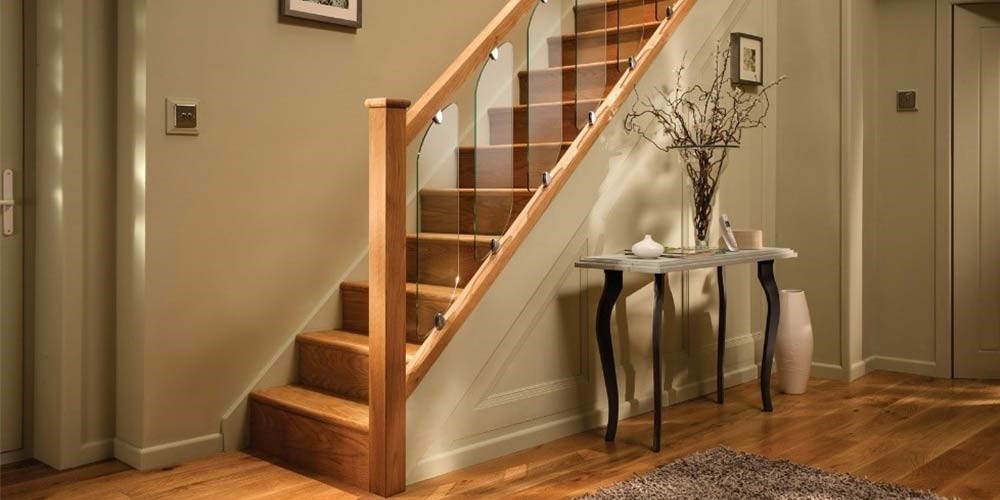 glass panel stairs