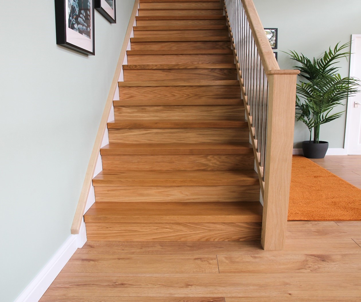 Oak cladded staircase