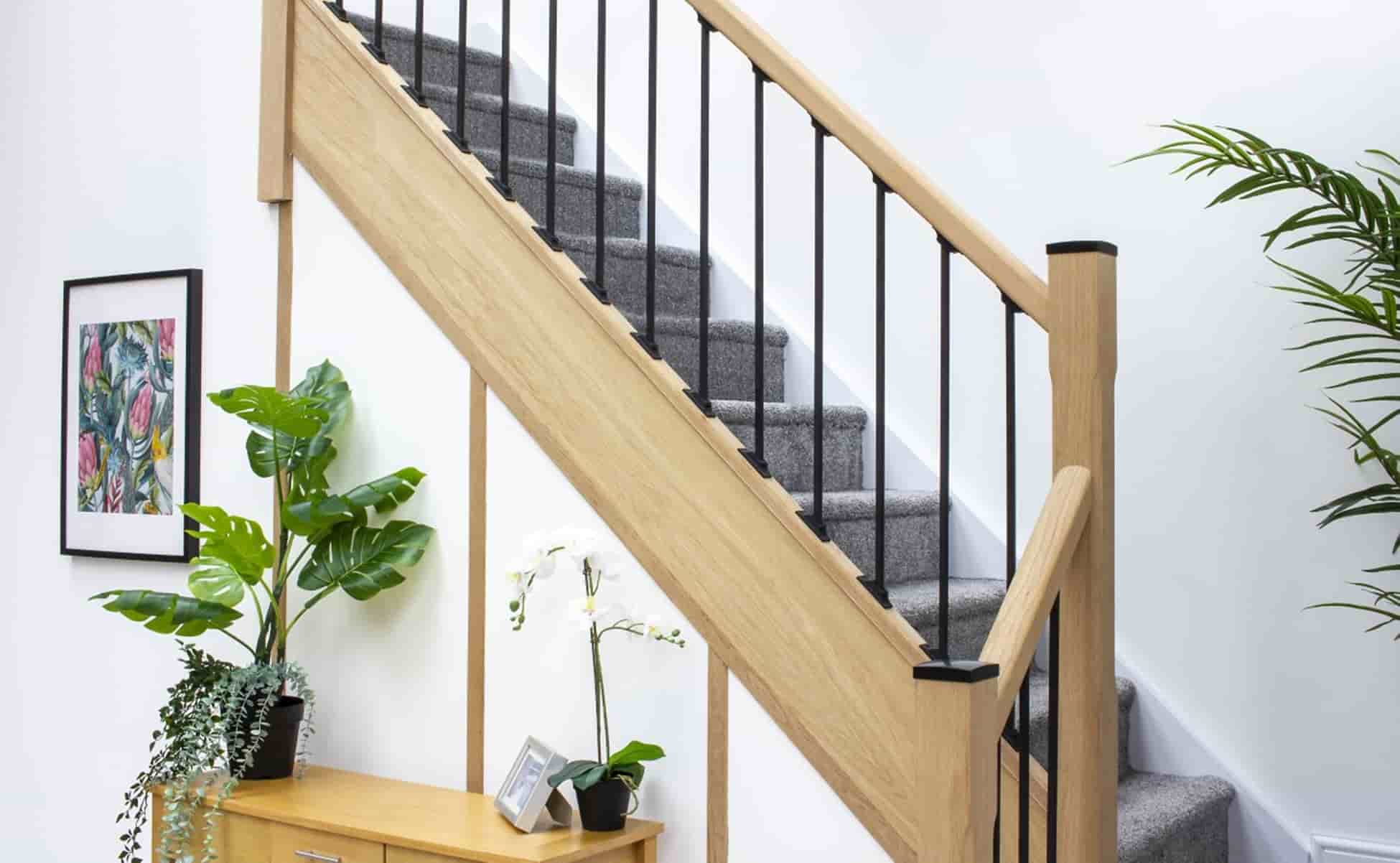 Black spindle staircase