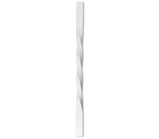 white primed double twist spindle